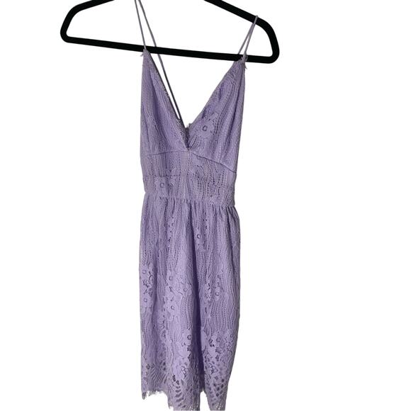 NWT Amazon Open Back Corset Lace Women's Cross Halter Lilac Dress - Picture 1 of 9